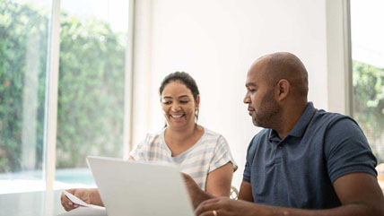 couple discussing their homebuying options